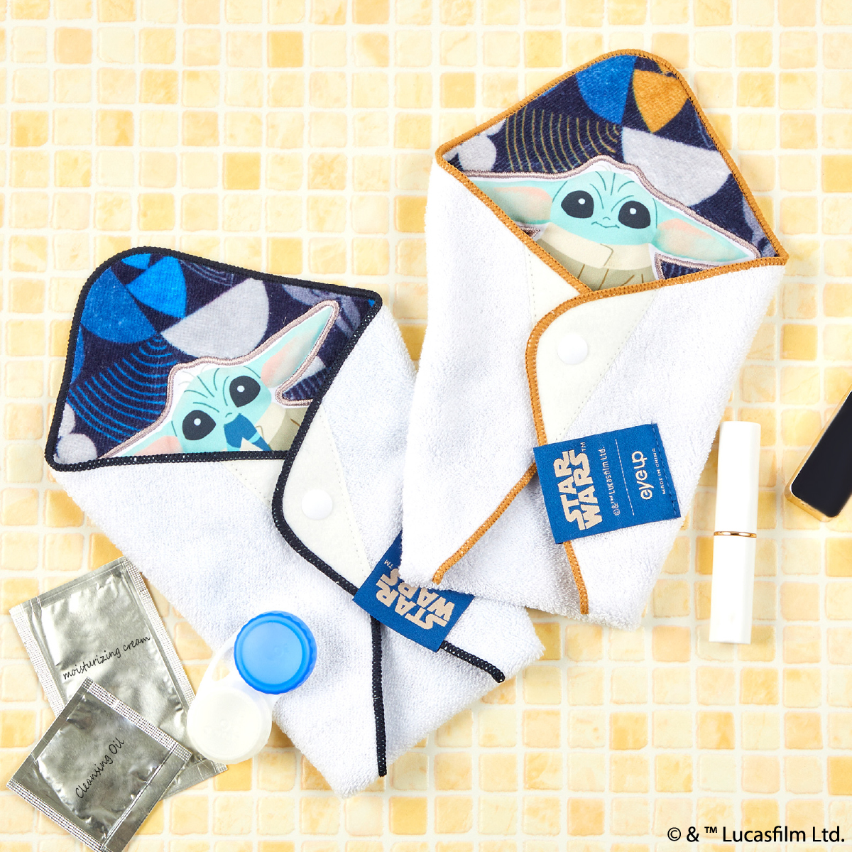 STAR WARS グローグー おくるみハンカチ(ネイビー)