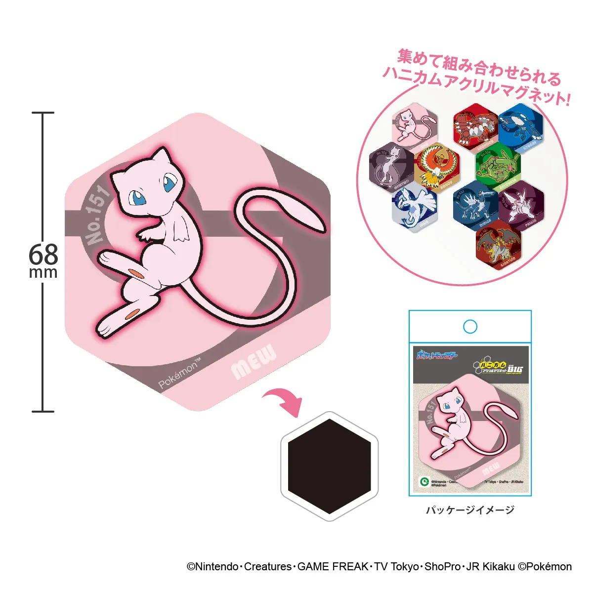 ポケットモンスター ハニカムアクリルマグネット BIG vol.4