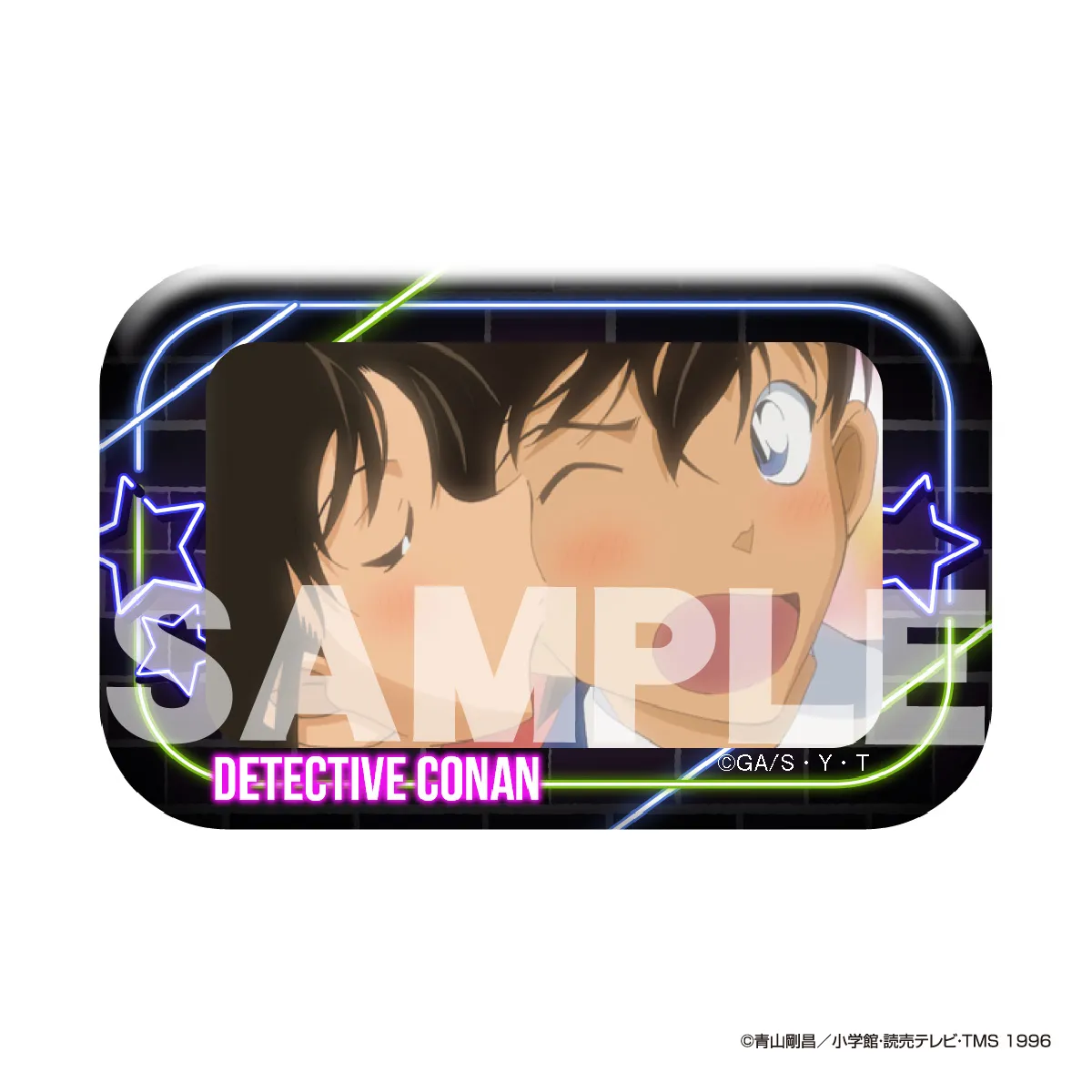 名探偵コナン メモリアルカット缶バッジ 新一＆蘭