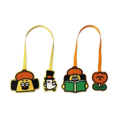 おひげのポン 刺繍ブックマーカー