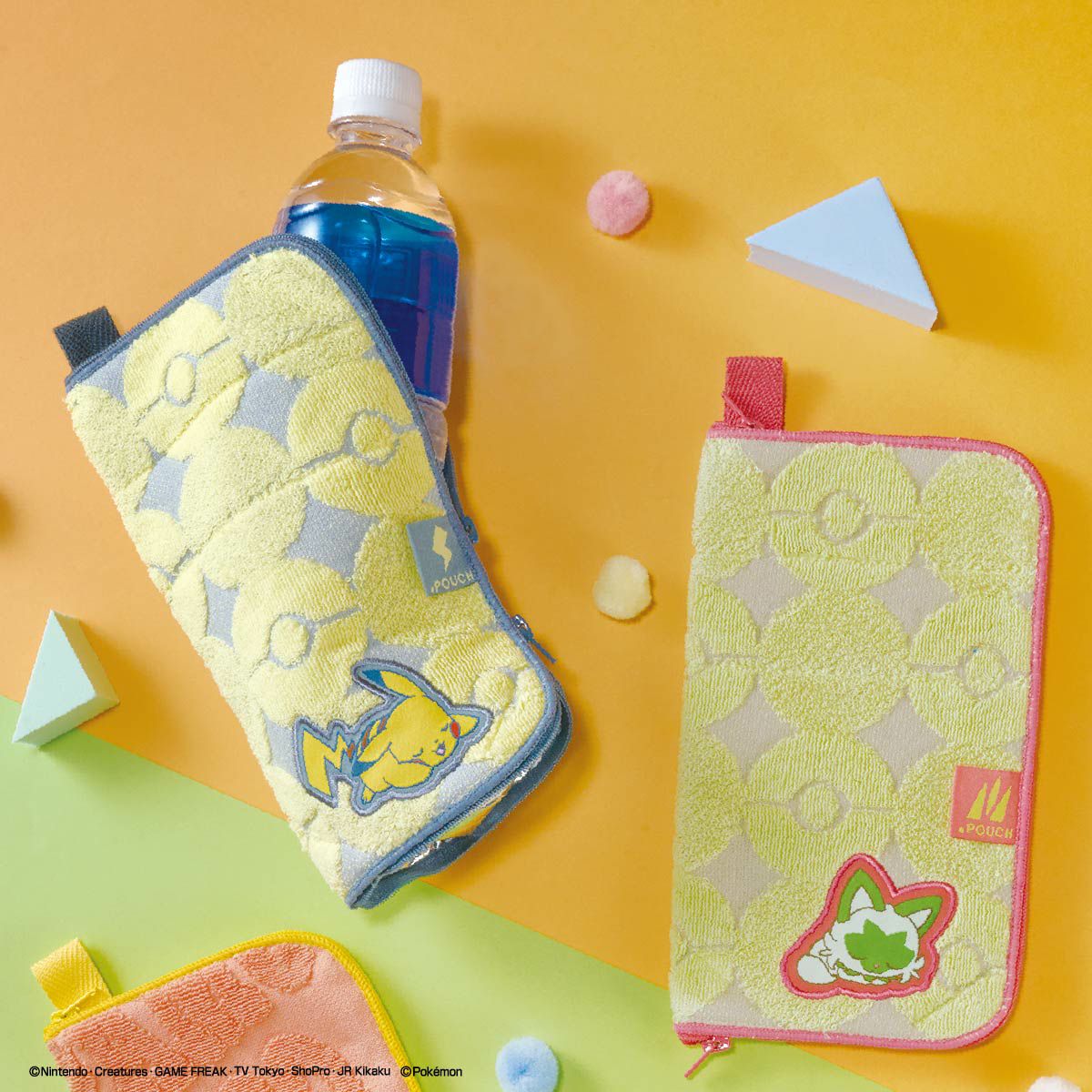 どっとポーチ ポケットモンスター キープスタンド　ピカチュウ　ニャオハ