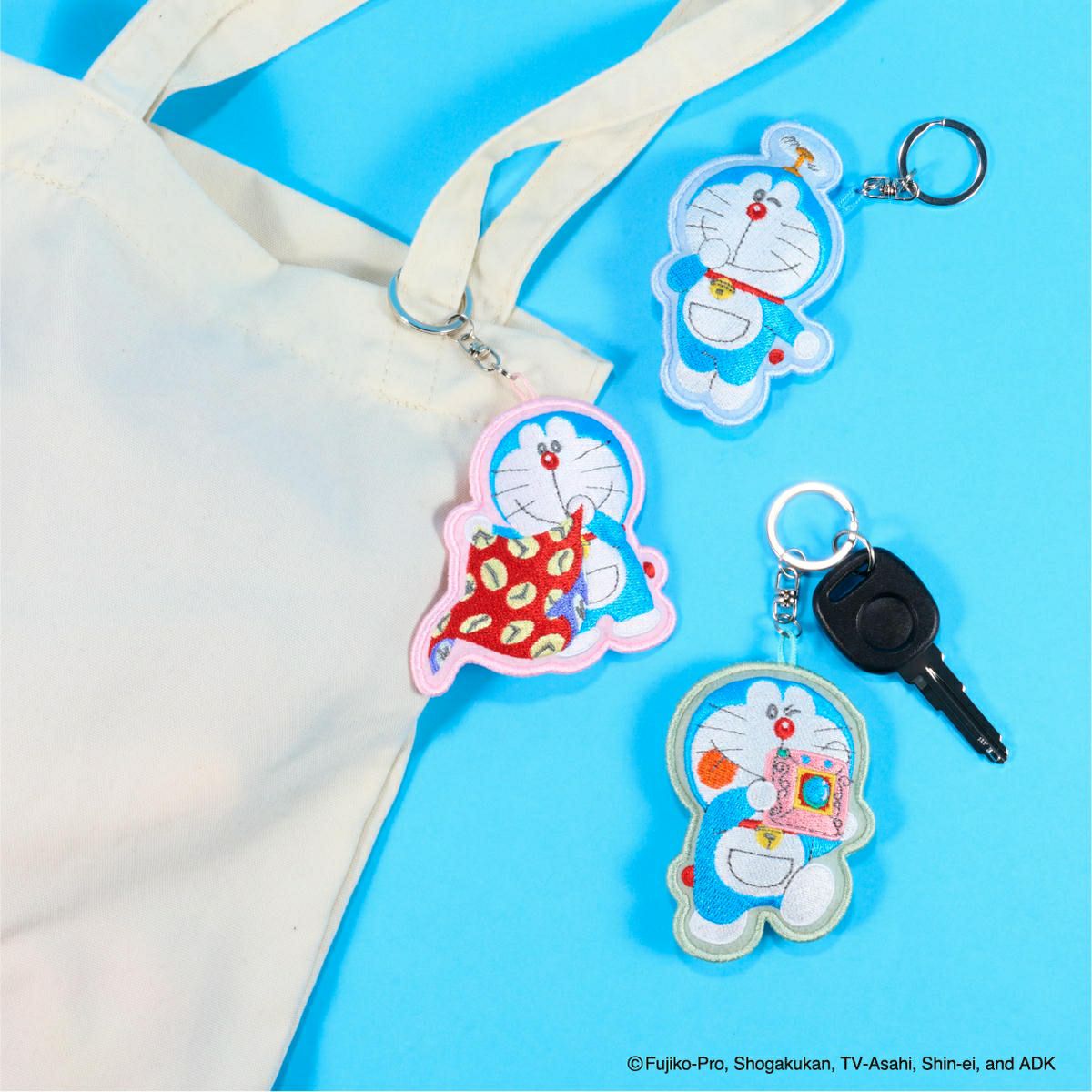 ドラえもん 刺繍マスコットキーチェーン