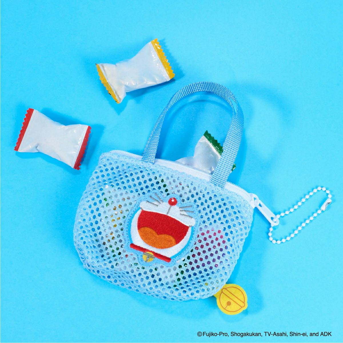 ドラえもん メッシュ ミニチュアバッグボールチェーン ブルー